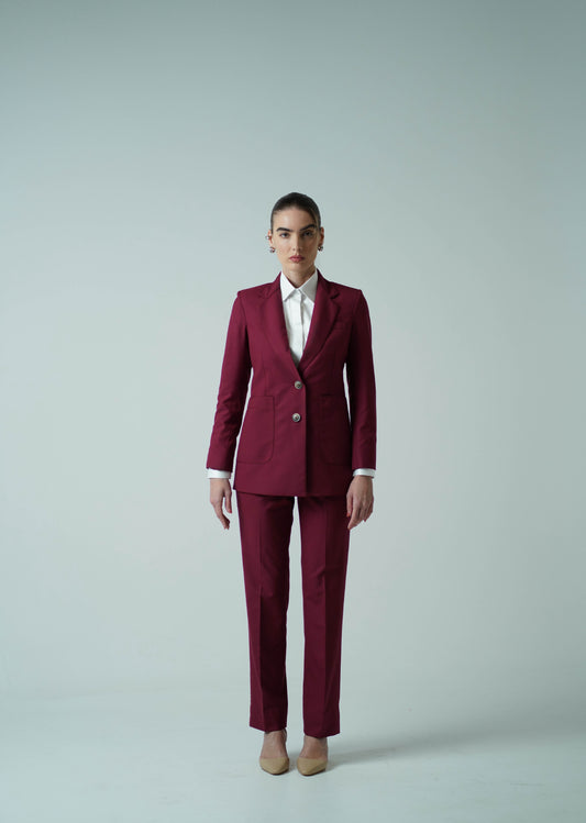 The Visionary Blazer - Maroon